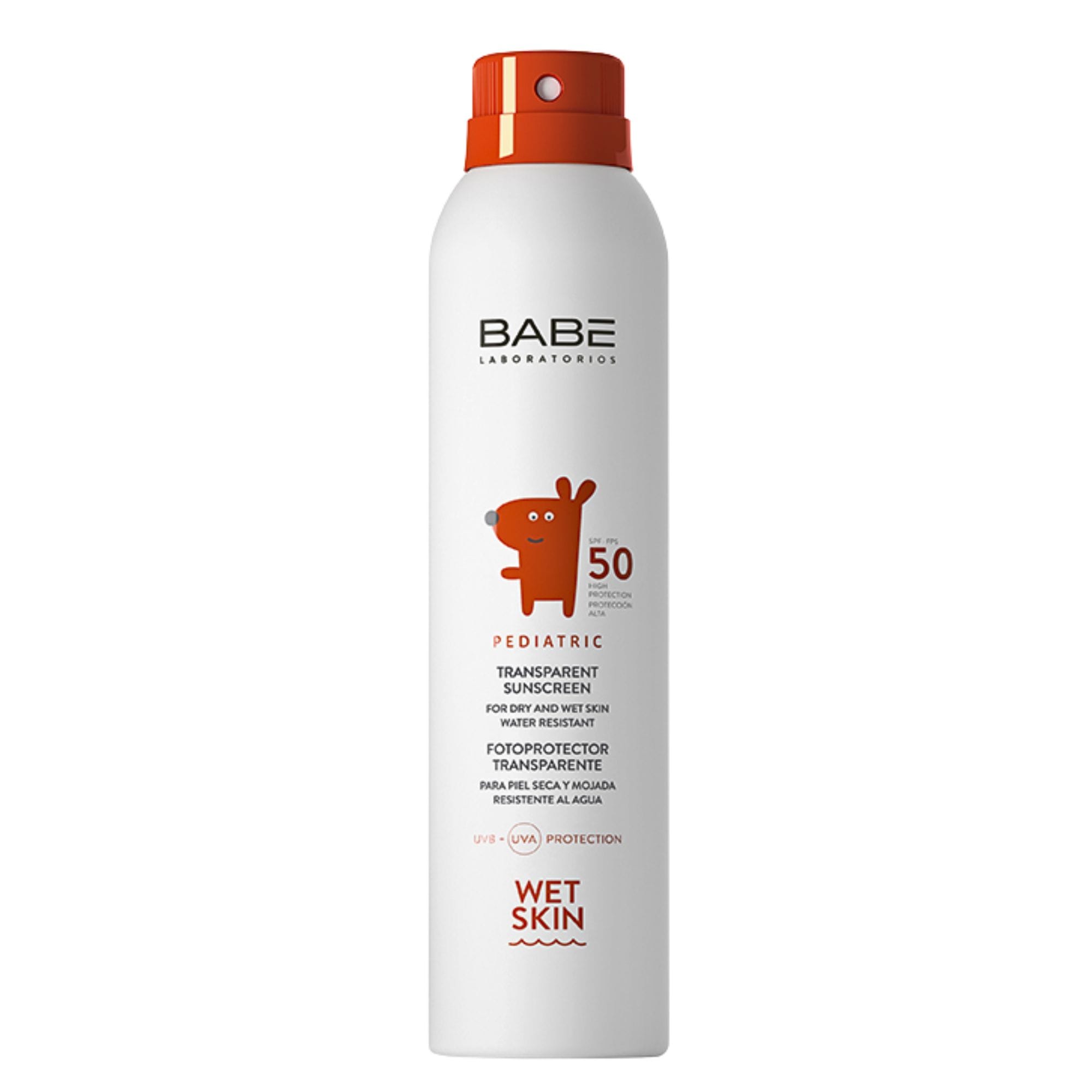 BABE Pediatric Transparent Sunscreen Wet Skin SPF 50