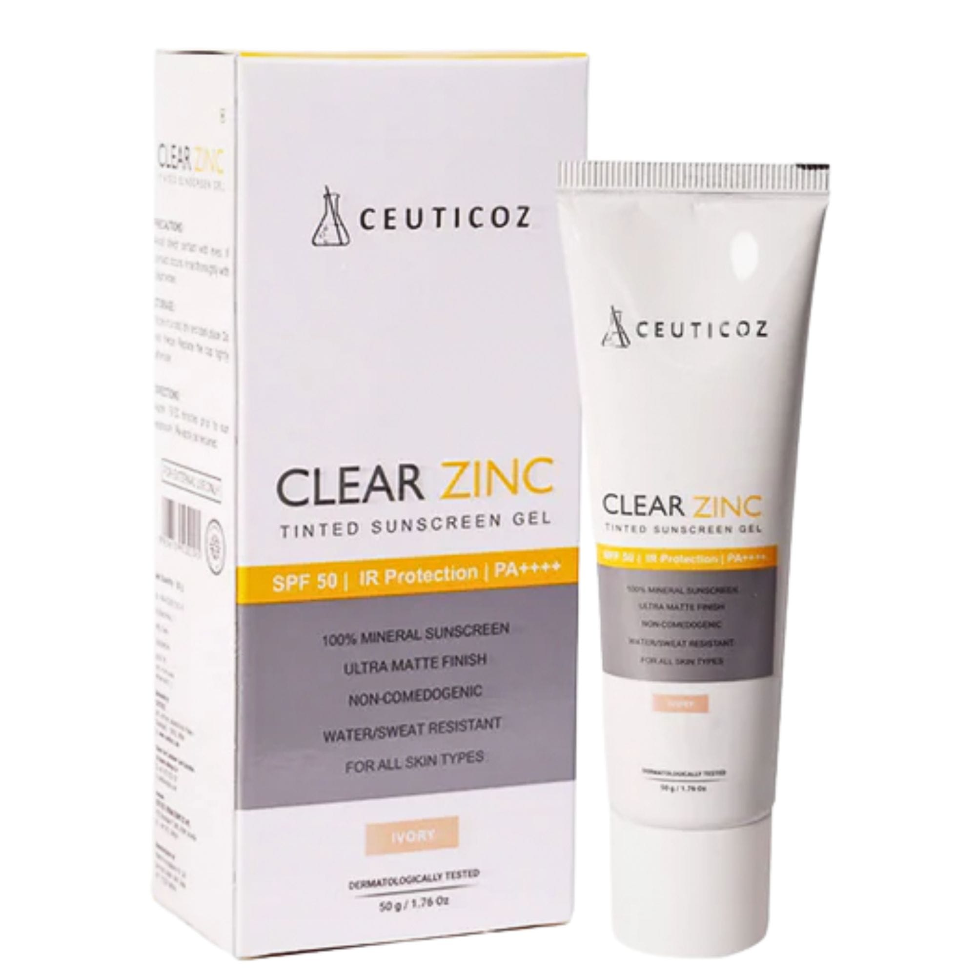 Ceuticoz Clear Zinc Tinted Sunscreen Gel