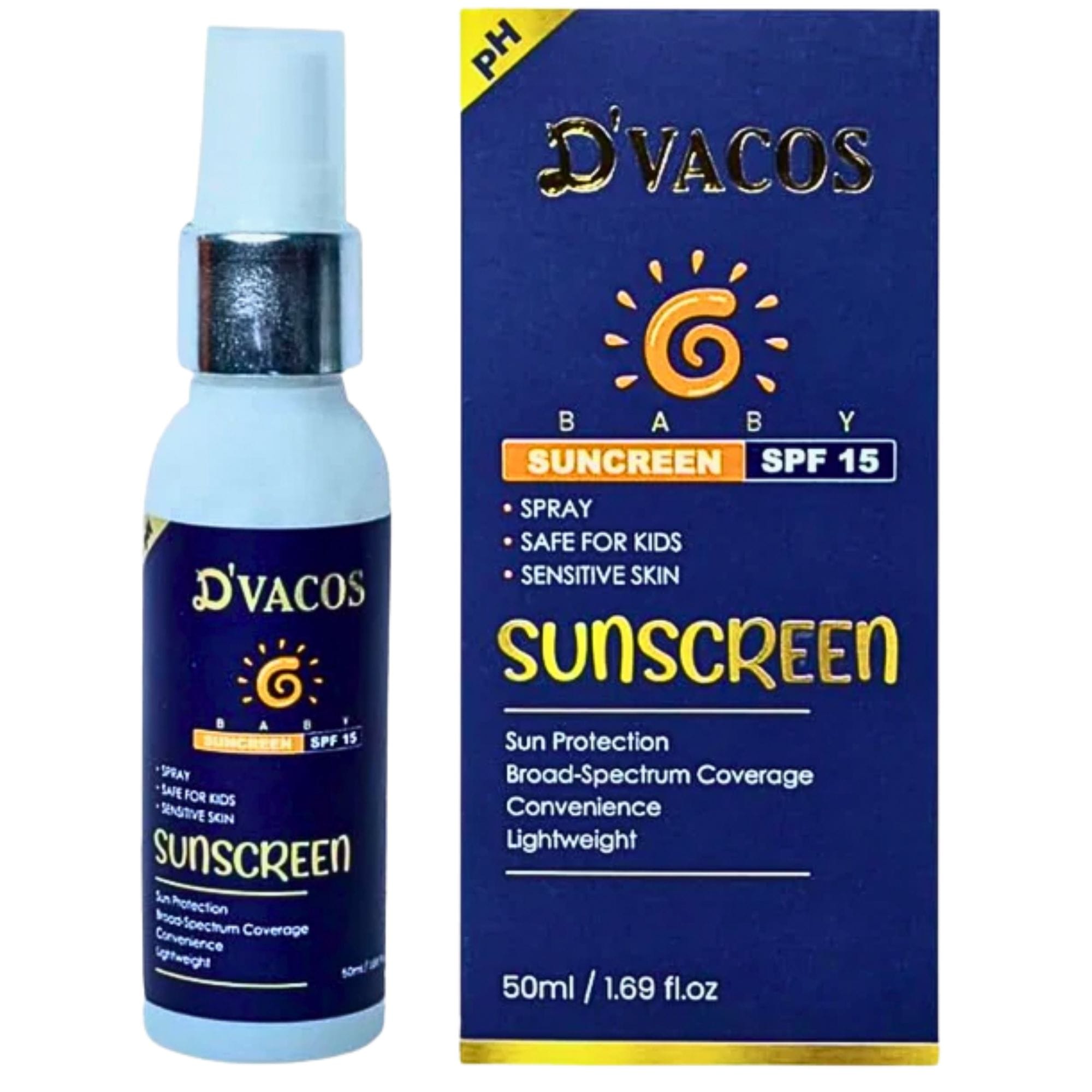 D'Vacos Baby Sunscreen Spray SPF 15
