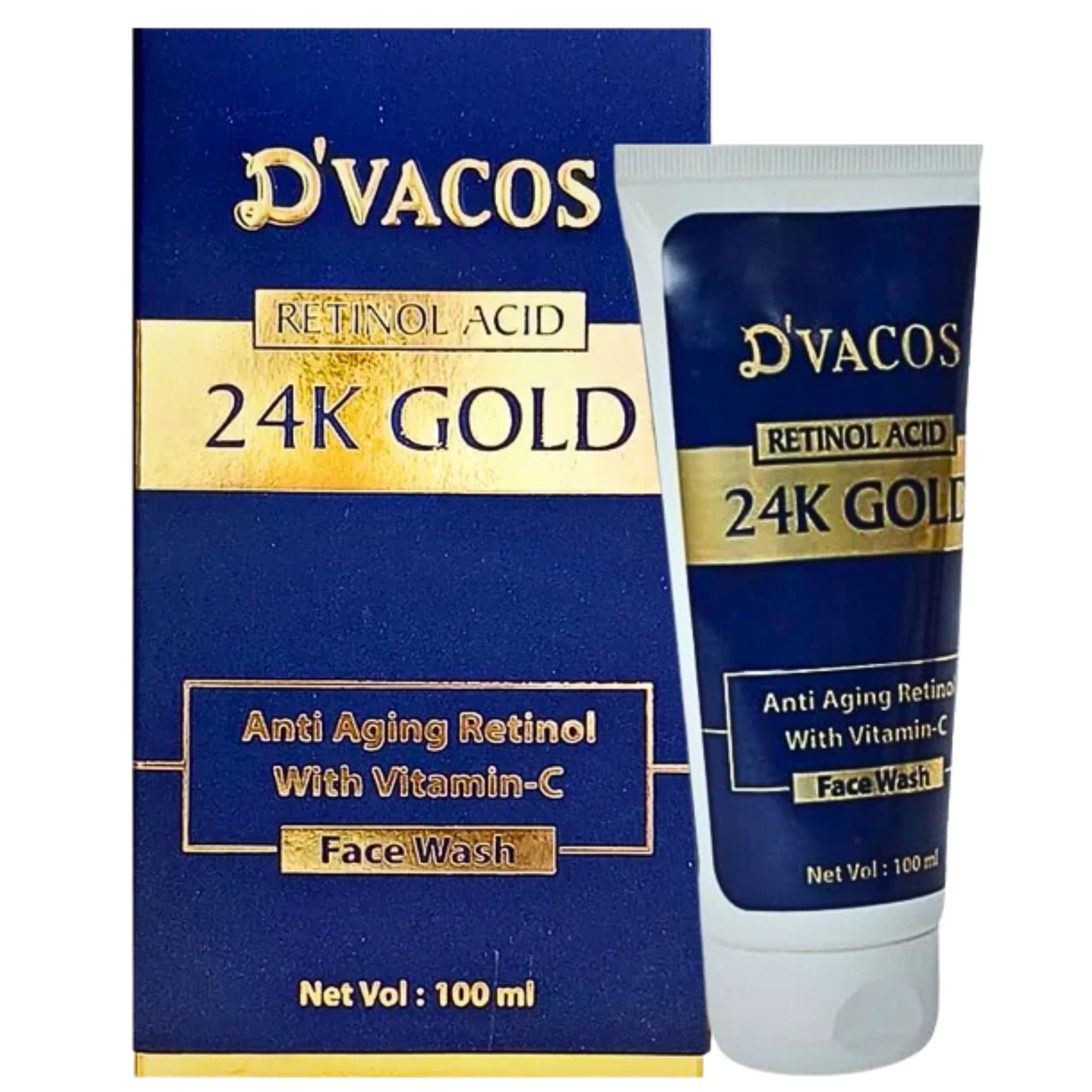 D'Vacos 24k Gold Retinol Acid Face wash